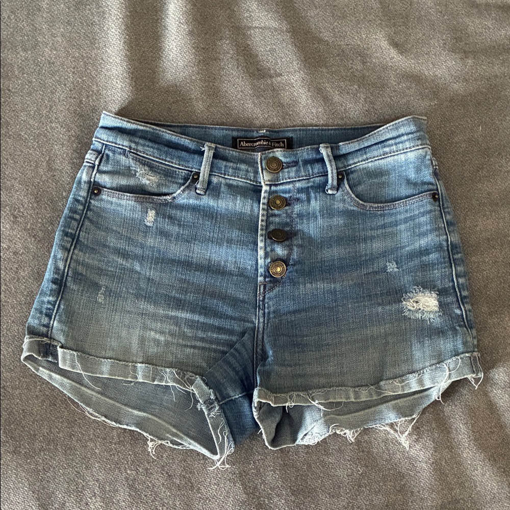 Abercrombie & Fitch Button-Up Jean Shorts